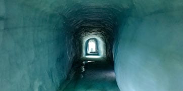 Into the Glacier ice cave in Iceland