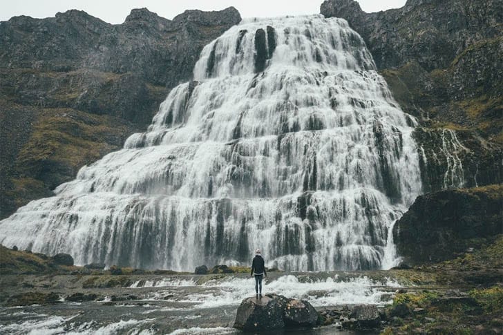 Dynjandi waterfall in the Westfjords of Iceland