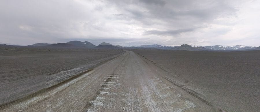 A dirt road through an uninhabited place