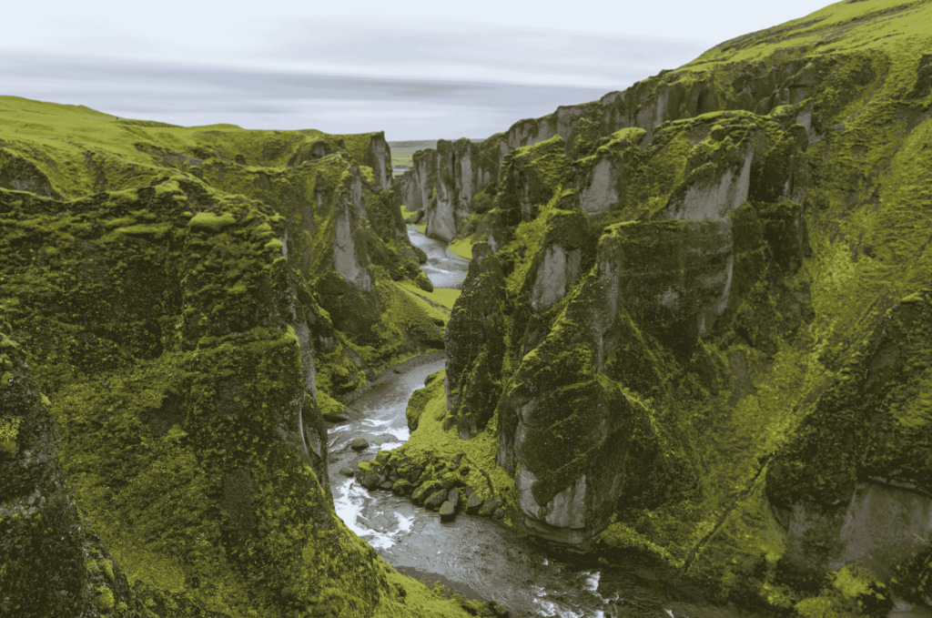 Fjaðrárgljúfur canyon in South Iceland